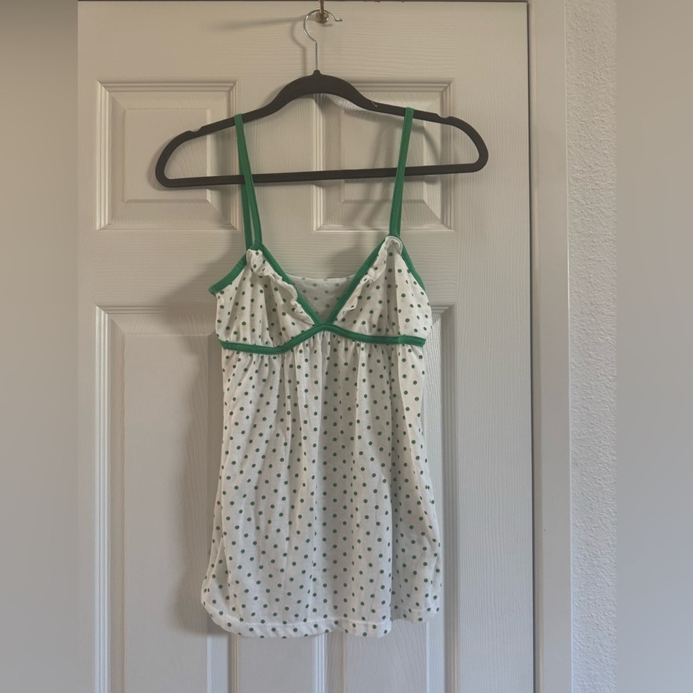 Green Polka Dot Tank Top